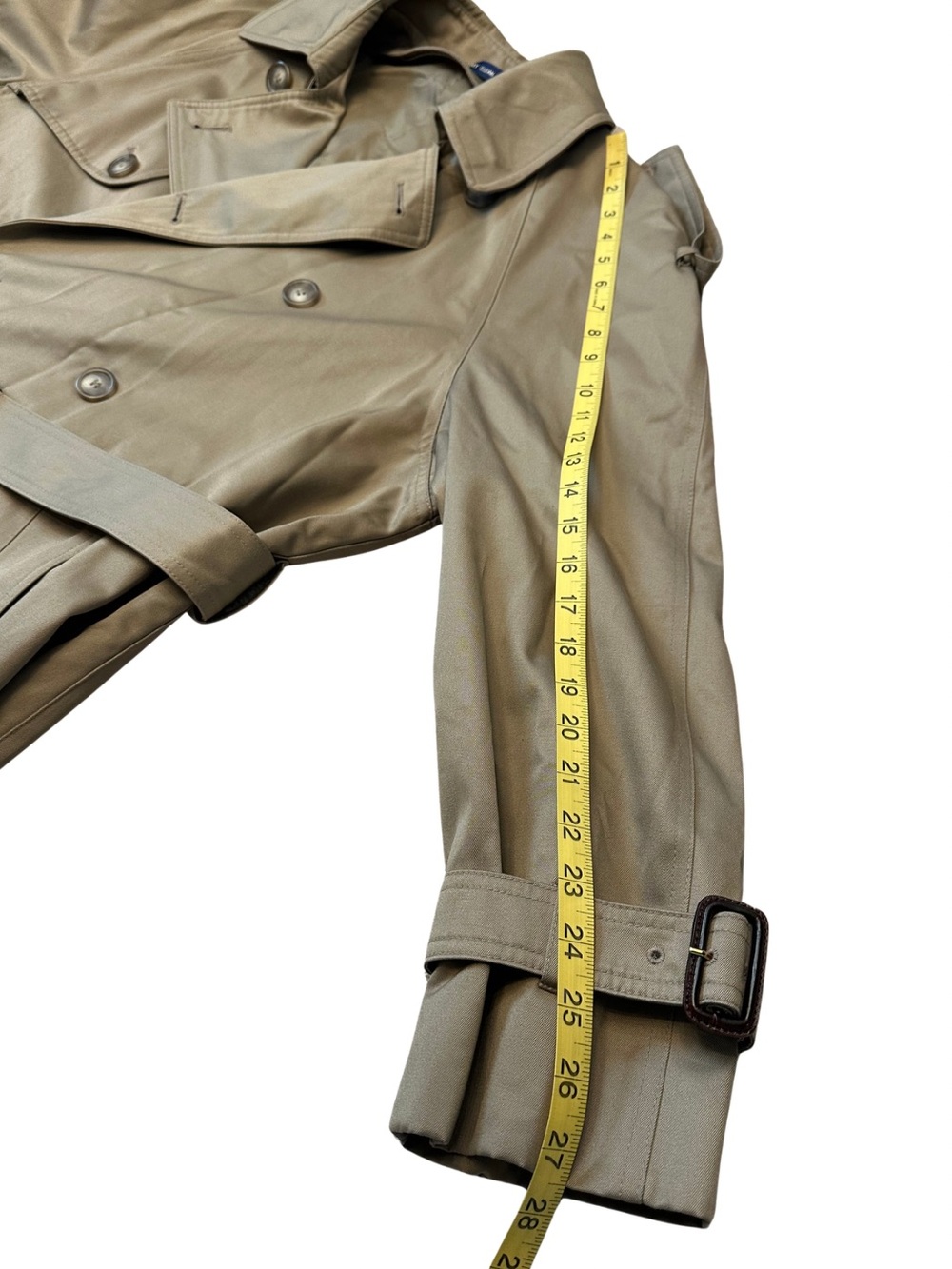 Ralph Lauren Mens 38S Khaki Double Breasted Trench Coat Belted Missing
Liner - Picture 13 of 14